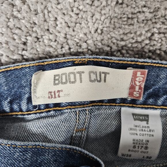 Vtg Levis 517 Jeans Mens 36x30 (Tag 38x30) Blue Bootcut Cowboy Western Cowboy - Picture 3 of 13